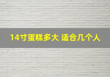 14寸蛋糕多大 适合几个人